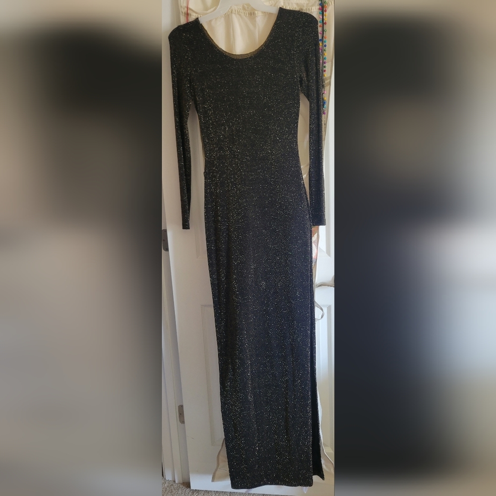 Black and Golden Dress-Large - Picture 2 of 2